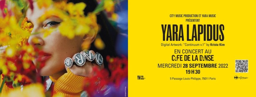 Yara Lapidus annonce le clip de L'amor c'est la vie et un concert au Café de la Danse le 28/09